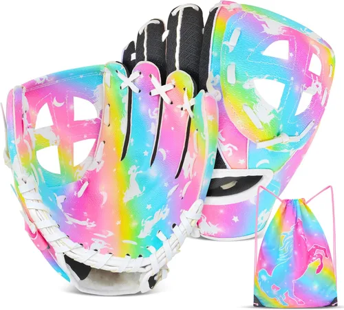 Guante de béisbol para niños, guantes de sóftbol, guantes de béisbol y sóftbol para niños y niñas, guante de pelota para entrenamiento y juego de