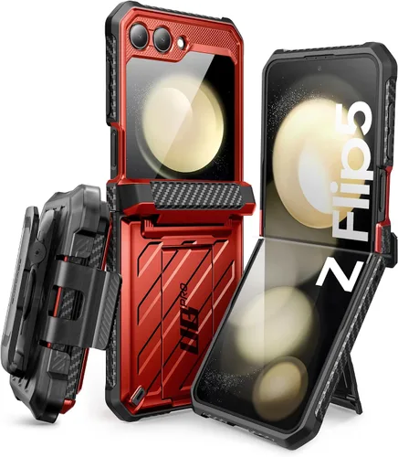 Miniatura 9 de SUPCASE Funda para Samsung Galaxy Z Flip 5 con Soporte y Clip para Cinturón (Unicorn Beetle Pro), [Protección de Bisagra]