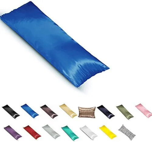 Miniatura 7 de TAOSON - Funda de almohada corporal de satén sedoso y suave, funda de almohada, protector de almohada, funda de cojín con cremalleras