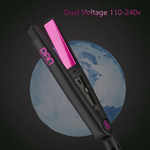 Miniatura 6 de DAN Technology Plancha plana de cerámica de 1 pulgada, plancha de pelo de temperatura ajustable de 500 grados, calentamiento rápido, doble voltaje