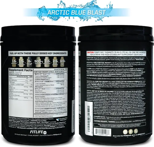 Miniatura 9 de PMD Sports Pump Fuel Ultra Insanity - Polvo de preentrenamiento premium y bomba muscular, mayor enfoque, resistencia y recuperación, creatina