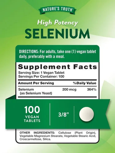 Miniatura 2 de Nature's Truth Tabletas de selenio de alta potencia de 200 mcg - 100 ct, paquete de 3