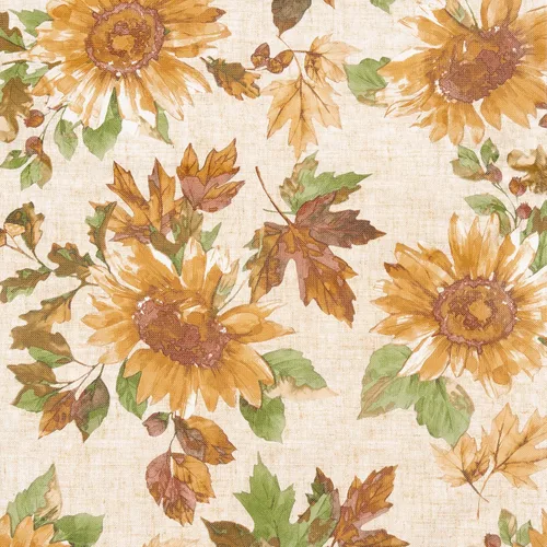 Miniatura 2 de EVERYDAY LUXURIES Mantel cuadrado impermeable de 52 x 52 pulgadas, resistente a las manchas y a las arrugas, mantel decorativo de vinilo de campos