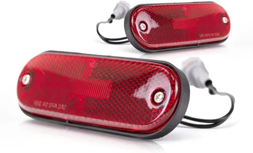 Miniatura 4 de Para Toyota RAV4 1996 97 98 99 2000 Conjunto de luz de marcador lateral lado del conductor y del pasajero Par Trasero Rojo Reemplazo
