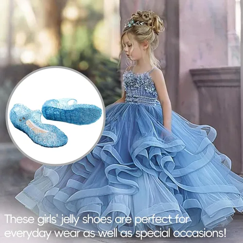 Miniatura 6 de YIBLBOX Zapatos de vestir de princesa con purpurina de Mary Jane para niñas