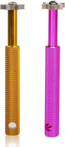 Miniatura 25 de HIFROM Afilador de ranuras con 6 cabezales – Afilador de ranuras para palos de golf, herramienta de reranurado y limpiador para todos los hierros