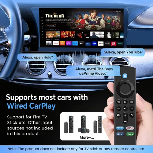 Miniatura 4 de Carlinkit FireDrive Link Pro Car TV Mate, convertido con cable a Android inalámbrico Auto y adaptador CarPlay, compatible con CarPlay con cable