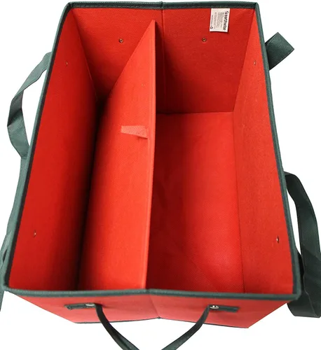 Miniatura 3 de Earthwise Caja de compras plegable reutilizable de lujo, juego de bolsas de comestibles con parte inferior reforzada, diseño navideño a cuadros