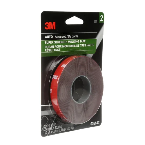 Miniatura 3 de 3M Scotch-Mount Cinta de moldura automotriz, adhesivo de doble cara súper resistente, 1/2 pulgada x 15 pies por rollo (paquete de 2) – para molduras