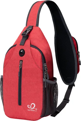 Miniatura 81 de WATERFLY Bolsa pequeña de senderismo: mochila cruzada para el pecho, mochila para hombres y mujeres con correa de hombro agradable a la piel