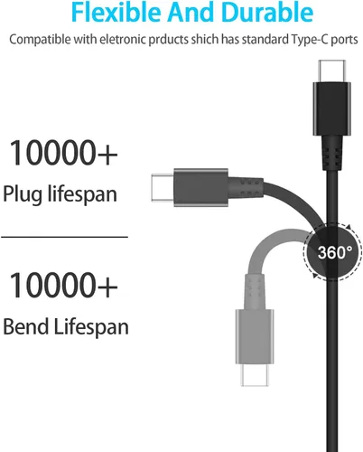 Miniatura 3 de Cargador USB C de 65 W de repuesto para cargador de portátil Lenovo USB C, compatible con Lenovo Thinkpad/Yoga/Chromebook, T480 T490 T14 T15 E14 X1