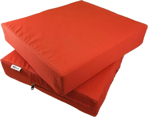 Miniatura 8 de Paquete de 2 cojines de plataforma de espuma viscoelástica para exteriores de 23 x 23 x 5 pulgadas con funda interna impermeable para muebles