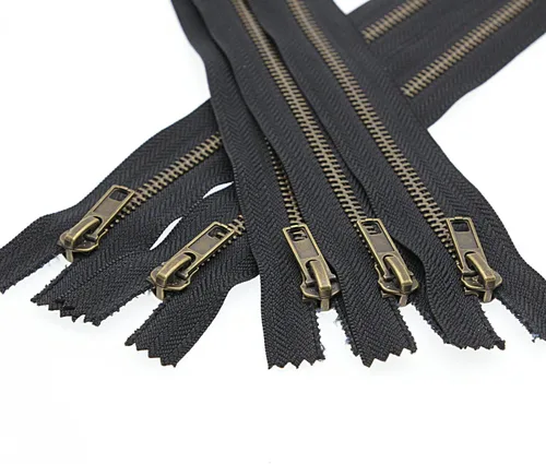 Miniatura 7 de Leekayer 3# Cremalleras de metal negro 9 pulgadas cierre 9.1 in cremallera de latón para coser jeans artesanías bolsa bolsillo paquete de 6