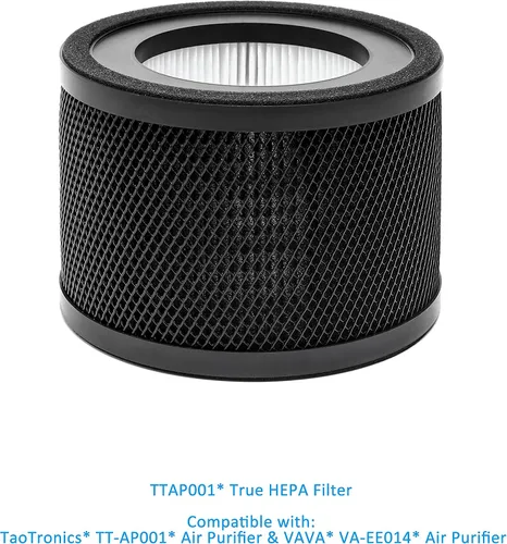 Miniatura 9 de TT-AP001 - Filtro de repuesto True HEPA, compatible con TaoTronics TT-AP001 y VAVA VA-EE014 purificador de aire, filtro HEPA verdadero H13 y filtro