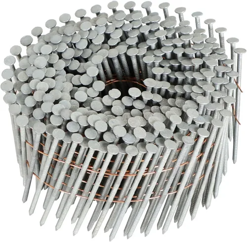 Miniatura 10 de findmall Clavos para revestimiento de 1-1/2 pulgadas, 3600 unidades, collados con alambre en bobina de 15 grados, cabeza redonda completa, clavos