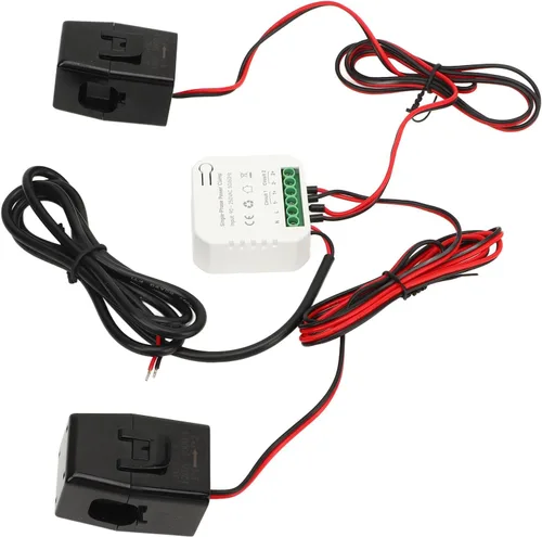 Monitor de energía inteligente 2x120A CT Abrazaderas Sensores Medidor de potencia monofásico para Tuya Monitoreo en tiempo real Seguimiento de uso