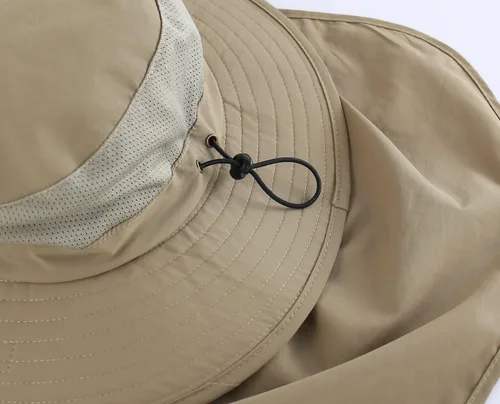 Miniatura 7 de Home Prefer Sombrero de malla para exteriores UPF50+ Sombrero de pesca de ala ancha con solapa para el cuello