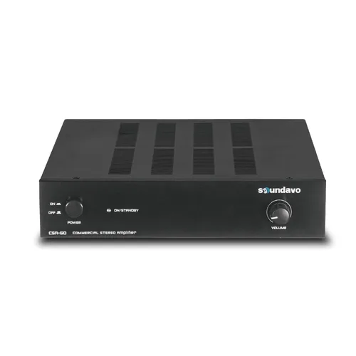 Amplificador estéreo CSA-60 para audio casero, instalación residencial y comercial 180W puenteable
