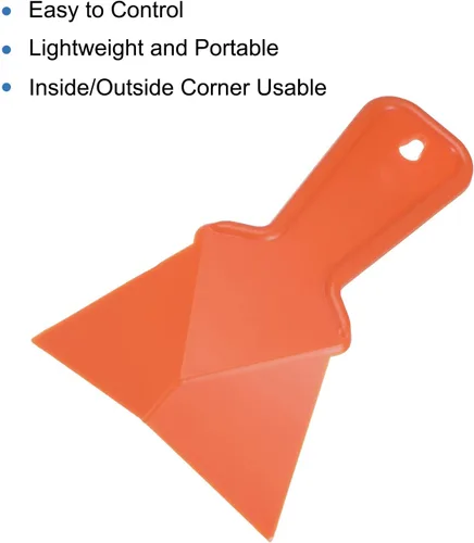 Miniatura 4 de uxcell Paleta de esquina interior de 4 pulgadas, herramienta de esquina para paneles de yeso de plástico, naranja