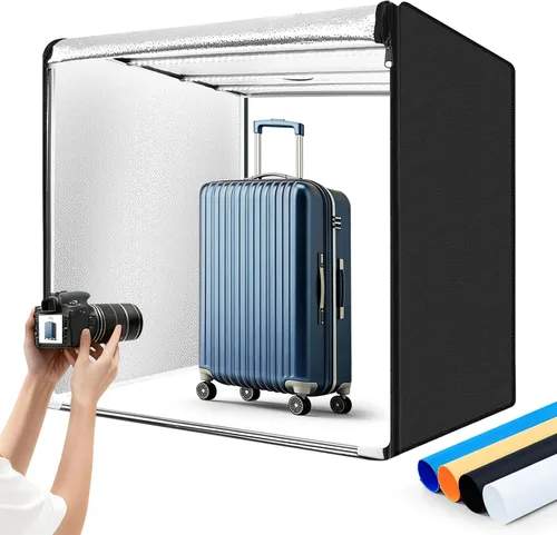 Caja de luz para estudio fotográfico de 32 x 32 pulgadas con 210 LED y 6 colores de fondo para fotografía de productos, caja de fotos plegable con