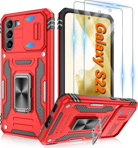 Miniatura 106 de Atump Funda para Motorola Moto G Play 2024 (4G) con [paquete de 2] protector de pantalla HD y cubierta para cámara deslizante, soporte de anillo