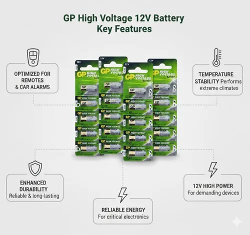 Miniatura 5 de GP – Baterías alcalinas 12 V tamaño 23AE Paquete