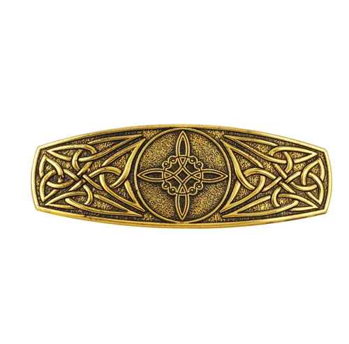 Pinza para el pelo de nudo de bruja para mujer, hecha a mano, vintage, patrón de nudo celta, pinza para el cabello, joyería de amuleto de brujería