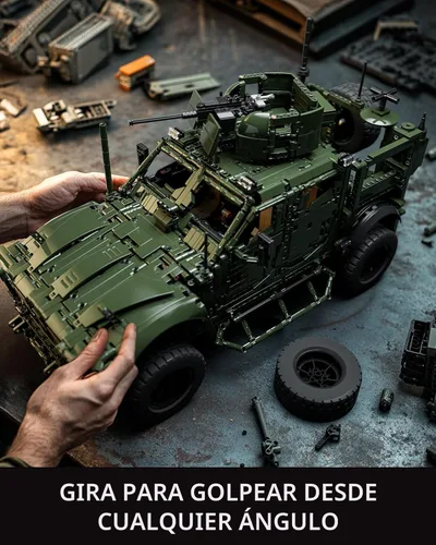 Miniatura 4 de Nifeliz M-ATV - Juego de construcción de automóviles militares para adultos, modelo de vehículo táctico blindado para construir, juego de autos