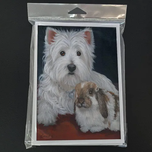 Miniatura 200 de Caroline's Treasures PPP3013GCA7P - Tarjetas de felicitación y sobres para mascotas de Basset Hound Teacher, paquete de 8 tarjetas en blanco