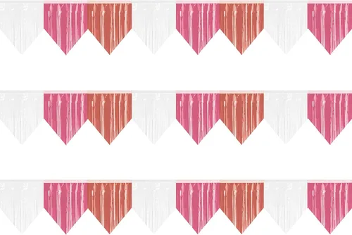 Miniatura 6 de Pancarta 3P con flecos metálicos para colgar en la pared, telón de fondo para desfiles, flotadores, guirnaldas, bodas, fiestas, graduación, clase