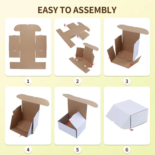 Miniatura 5 de WIFTREY Paquete de 40 cajas de envío pequeñas de 4.6 x 2.2 x 2.2 pulgadas para embalaje de pequeñas empresas, caja de correo de cartón corrugado
