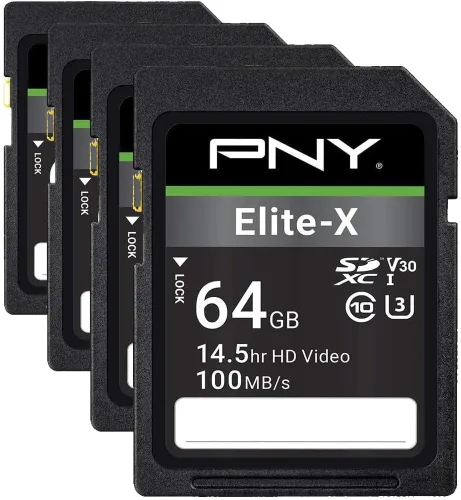 Miniatura 15 de PNY Tarjeta de memoria flash Elite-X Class 10 U3 V30 SDXC de 128 GB, 100 MB/s, clase 10, U3, V30, 4K UHD, Full HD, UHS-I, SD de tamaño completo