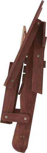Miniatura 4 de Silla Adirondack plegable de madera para exteriores con respaldo y tabla de asiento premontados, capacidad de 330 libras, silla de madera de gran