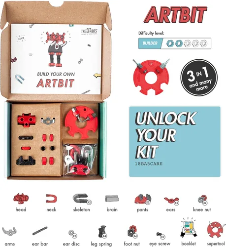 Miniatura 5 de The Off Bits ArtBit - Juego de construcción de juguetes robot, ideas educativas para regalos de Pascua, kit de aprendizaje de actividades STEM, kit