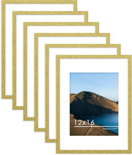 Miniatura 31 de PEALSN - Juego de 6 portarretratos de 5 x 7 pulgadas para fotos de 4 x 6 pulgadas con paspartú/5 x 7 pulgadas sin paspartú, para montaje en Negro