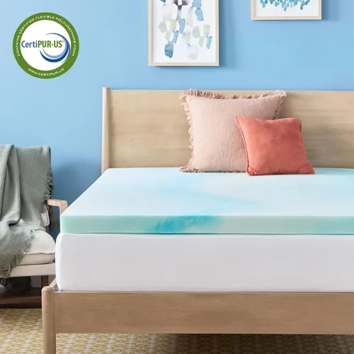 Miniatura 6 de Linenspa - Cubrecolchón de espuma viscoelástica de 2 pulgadas con infusión de gel - Sensación lujosa - Enfriamiento y alivio de presión