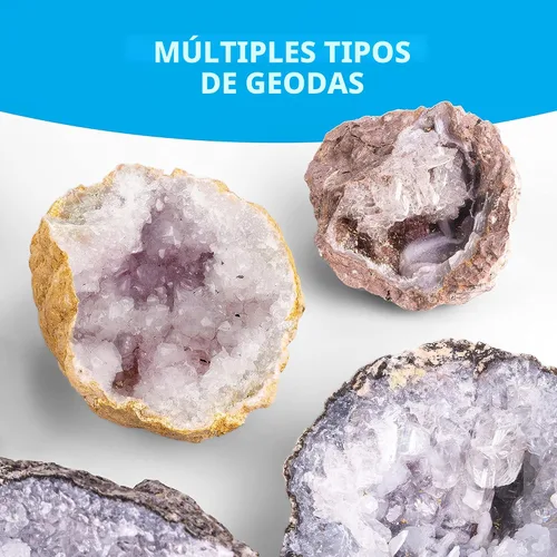 Miniatura 4 de National Geographic Break Open 10 geodas de primera calidad, incluye gafas y 2 soportes de exhibición, gran kit de ciencia STEM, regalo de geología