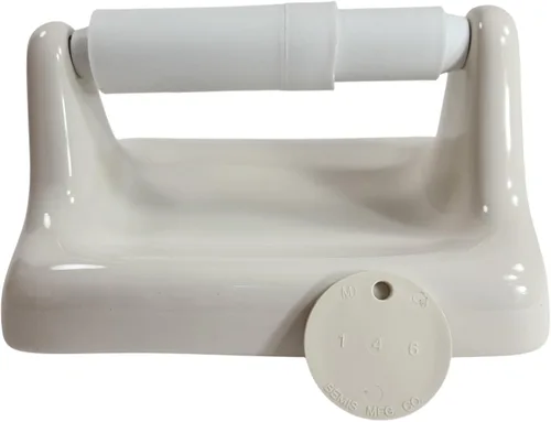 Soporte de papel higiénico TP de cerámica de hueso beige almendra montaje en pared Thinset instalación vintage mediados de siglo moderno retro