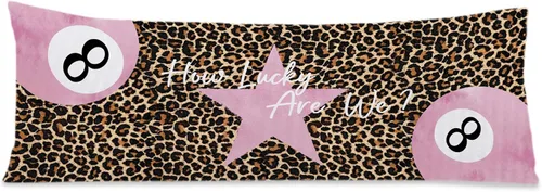 Miniatura 16 de Funda de almohada de cuerpo de 8 bolas con estampado de leopardo rojo a la moda, 20 x 54 pulgadas, decoración de habitación de guepardo, bota roja