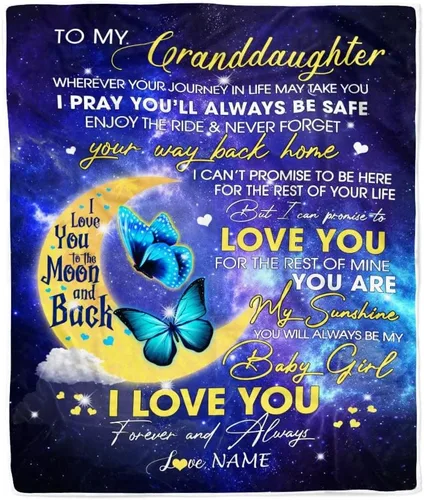 Miniatura 12 de Manta personalizada con texto en inglés «To My Granddaughter from Grandma Grandpa Sunflower Never Forget That I Love You», manta de forro polar