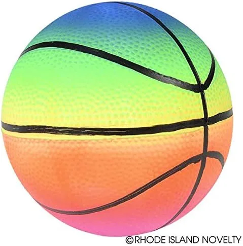 Miniatura 3 de Rhode Island Novelty Juego de 3 bolas de vinilo deportivas arcoíris de 6 pulgadas, diseños surtidos que pueden variar