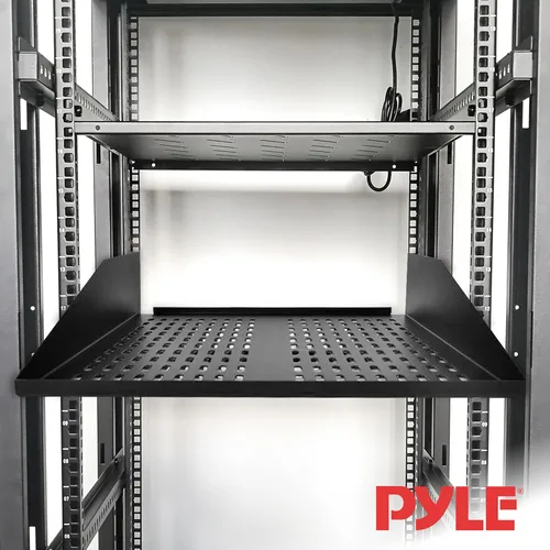 Miniatura 6 de Pyle Servidor 2U de 19 pulgadas, estantes ventilados para buena circulación de aire, voladizo, estante de pared, dispositivo universal, estante