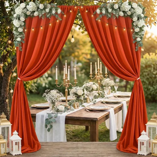 Miniatura 65 de Cortinas de Telón de Fondo Blanco de 2 Paneles 5 x 1,5 m de Poliéster, Telón de Fondo para Fotografía, Cortinas para Decoración de Fondo de Boda