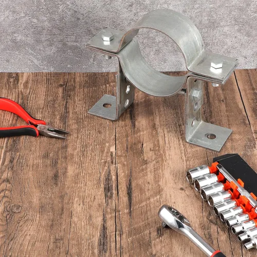 Miniatura 7 de Paquete de 2 correas de pared ajustables para chimenea de tubo de 3 pulgadas