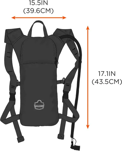Miniatura 8 de Ergodyne Chill-Its 5155 Paquete de hidratación de perfil bajo, negro, 2 litros