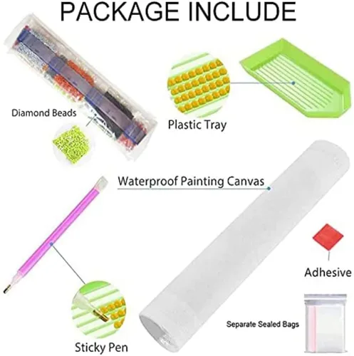 Miniatura 4 de Kits de arte de diamantes de Halloween SOTYIOO para adultos. Kit de pintura de diamantes de Halloween para adultos, taladro completo, gemas