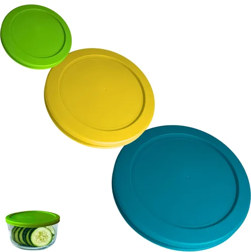 Miniatura 18 de Tapas/Cubiertas de repuesto naranja, azul, rojo de 2, 4 y 7 tazas para cuencos de almacenamiento Pyrex, Anchor Hocking y KlareWare *Solo tapas