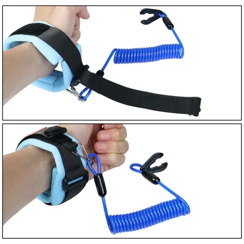 Miniatura 6 de Cordón de interruptor de parada de emergencia para embarcación y moto acuática, correa de muñeca compatible con Yamaha Jet Ski, motor fuera de Azul