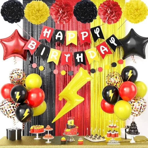 Miniatura 9 de Juego de decoraciones de fiesta morado, negro y naranja, kit de decoraciones de Halloween que incluye pancarta HAPPY HALLOWEEN, globos de papel
