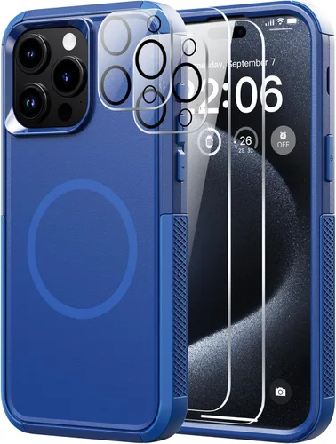 Miniatura 21 de Diverbox Funda para iPhone 13 [compatible con MagSafe] [con protector de pantalla] [a prueba de golpes] [a prueba de caídas] Funda de protección